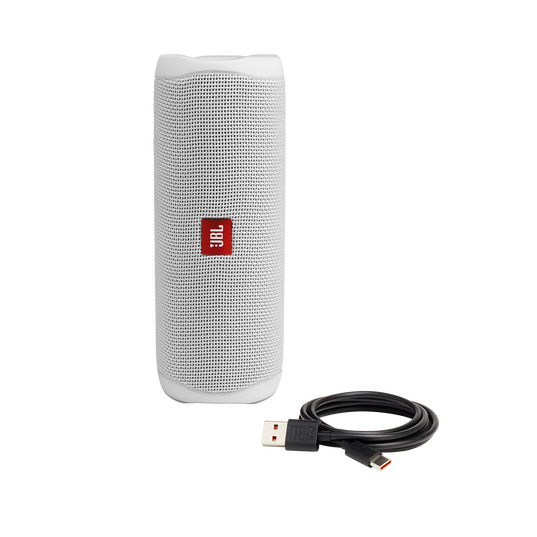JBL Flip 5 - White - Portable Waterproof Speaker - Detailshot 1